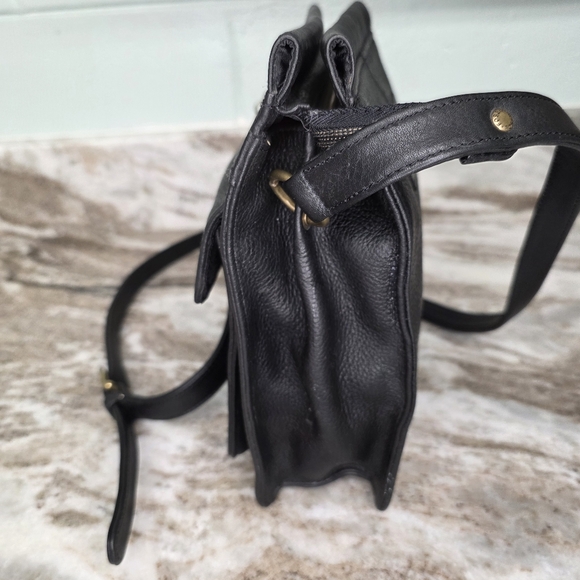Fossil Vintage Key Leather Cargo Organizer Crossbody Black - Picture 5 of 14
